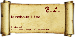 Nussbaum Lina névjegykártya